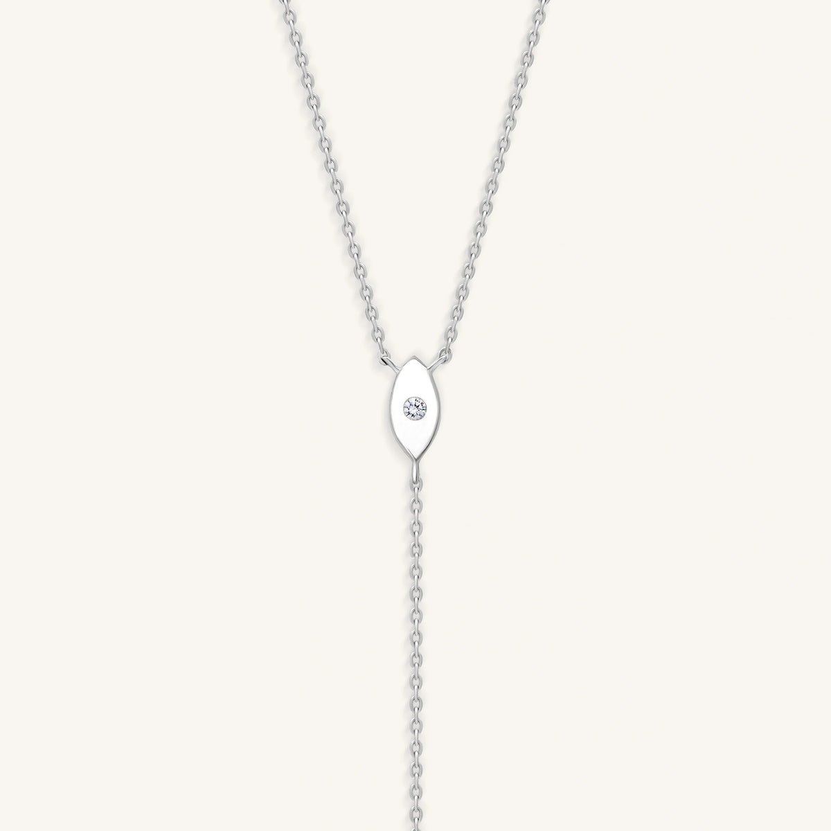 Forever Blessed Hamsa & Evil Eye Charm Silver Necklace