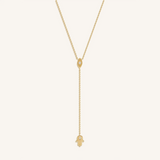 Gracious Guardian Gold Evil Eye & Hamsa Necklace