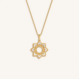 Serene Bloom Lotus Harmony Mother of Pearl Necklace