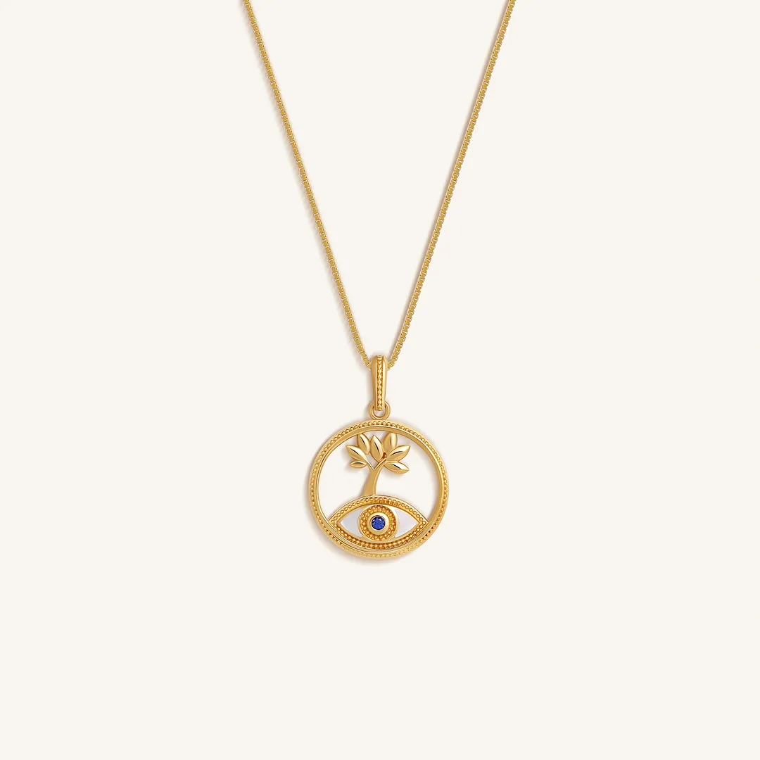 Eternal Balance Tree of Life Sapphire Necklace