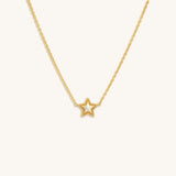 Inner Strength Rainbow Moonstone & Pearl Star Gold Necklace