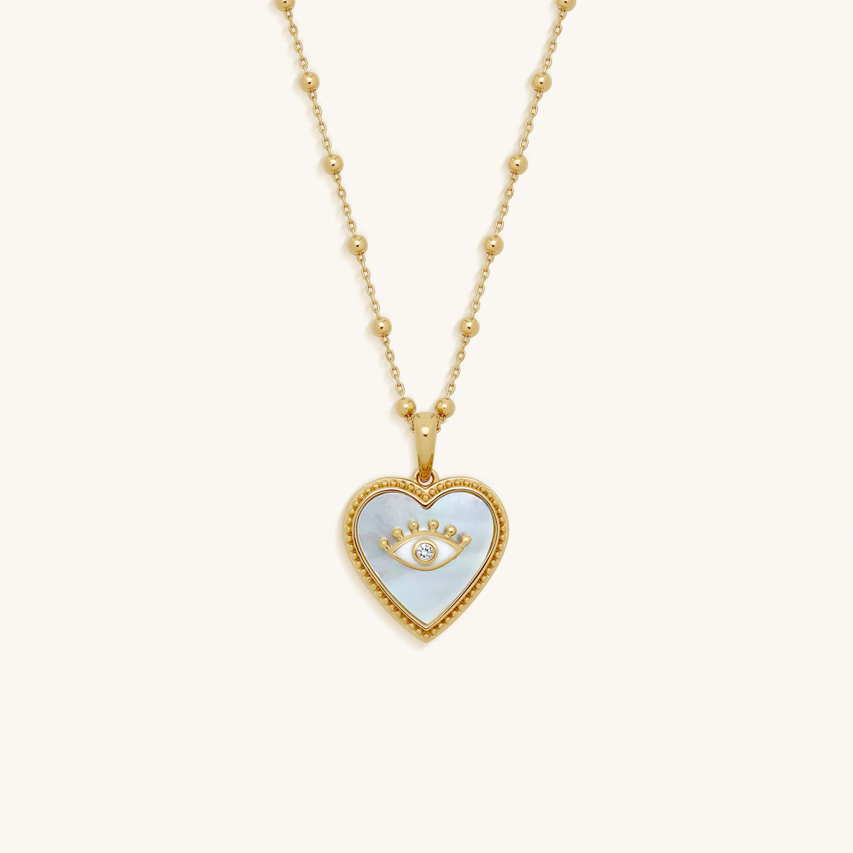 Nurturing Energy Mother of Pearl Heart Necklace
