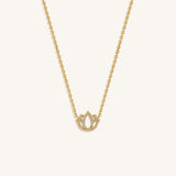 Ethereal Blossom Lotus Pendant Harmony Necklace