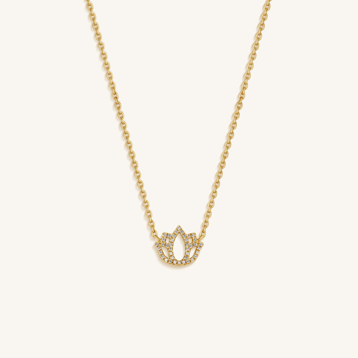 Ethereal Blossom Lotus Pendant Harmony Necklace