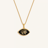 Sacred Gaze Eye of Horus Gold Necklace