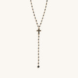 Unwavering Faith Cross Hematite Rosary Necklace