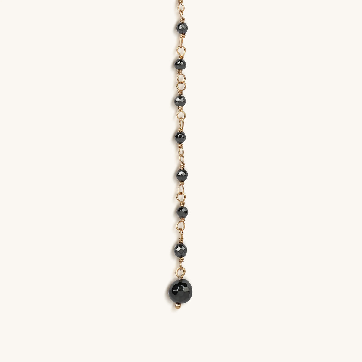 Unwavering Faith Cross Hematite Rosary Necklace
