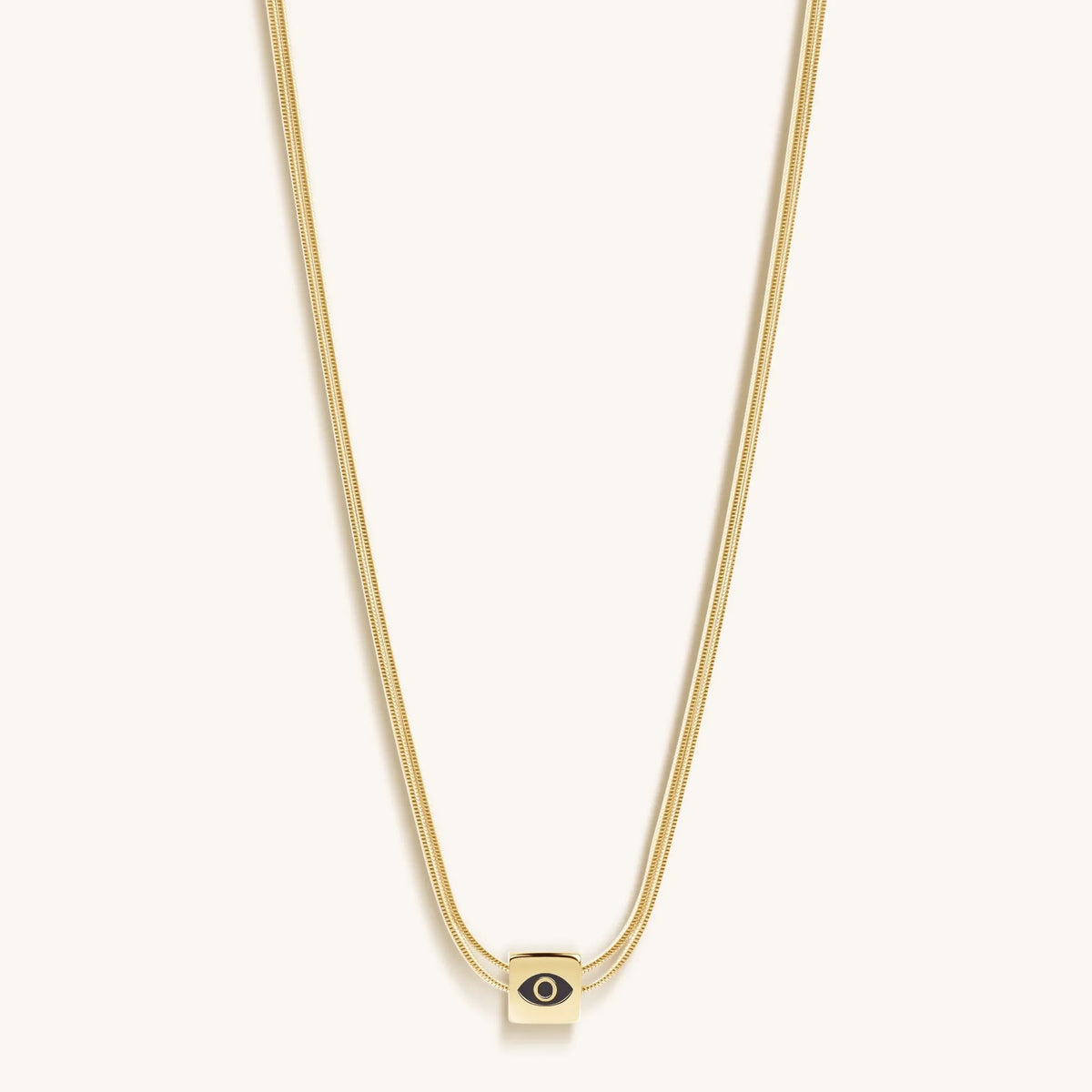 Charm & Harmonize Pink Tourmaline Evil Eye October Birthstone Necklace