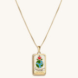 Spiritual Wholeness - "The World" Tarot Card Necklace