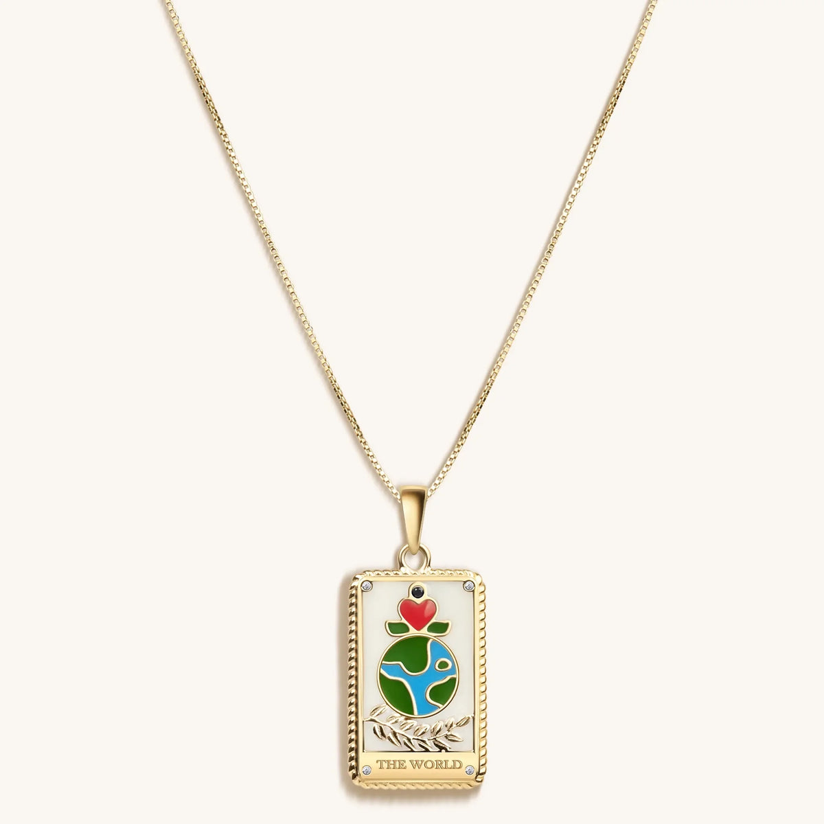 Spiritual Wholeness - "The World" Tarot Card Necklace