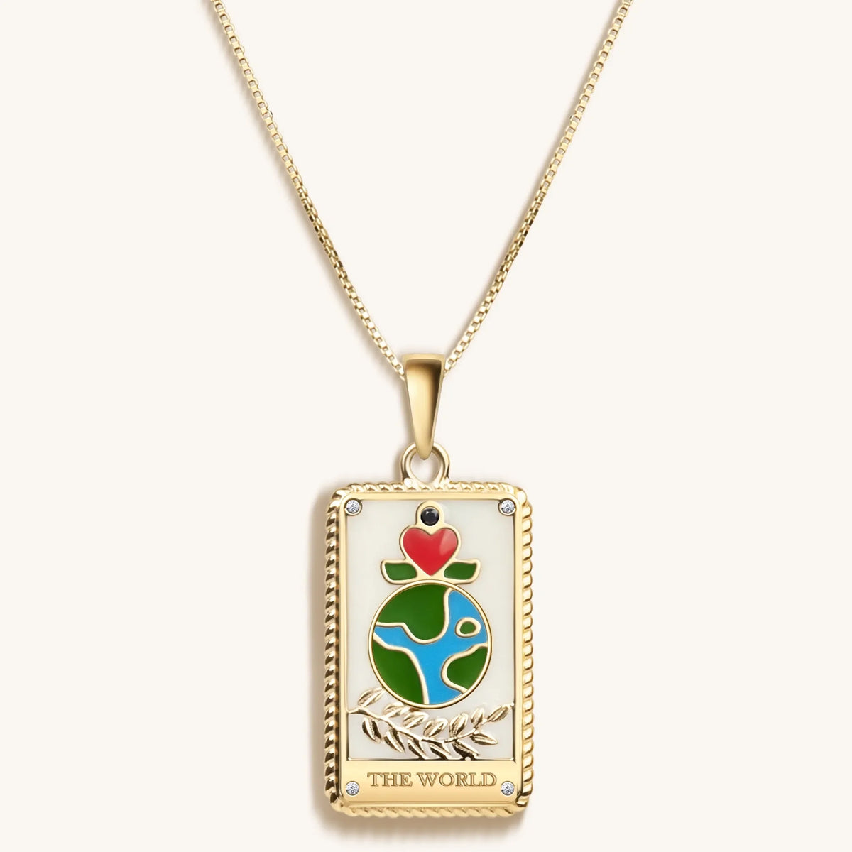 Spiritual Wholeness - "The World" Tarot Card Necklace