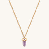 Serene Tranquility Amethyst Evil Eye Pointer Necklace