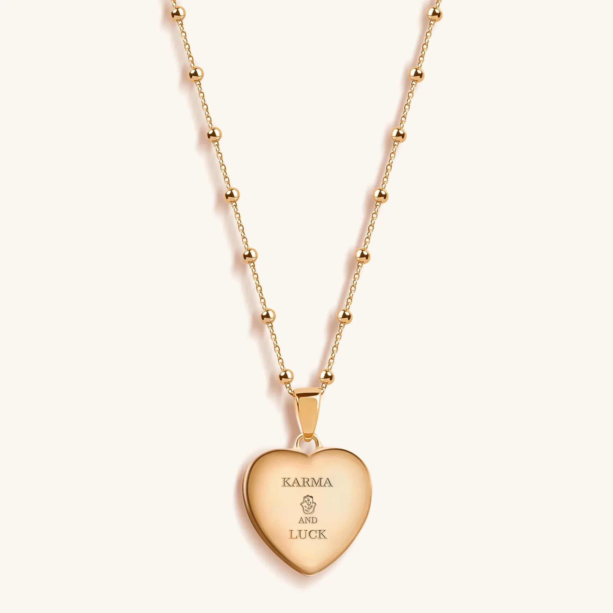 Harmonious Emotions Mother Of Pearl Heart Evil Eye Necklace