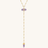 Divine Guidance Amethyst Gold Evil Eye Necklace