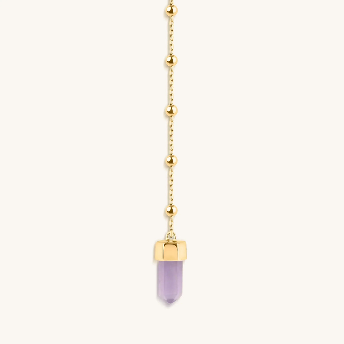 Divine Guidance Amethyst Gold Evil Eye Necklace