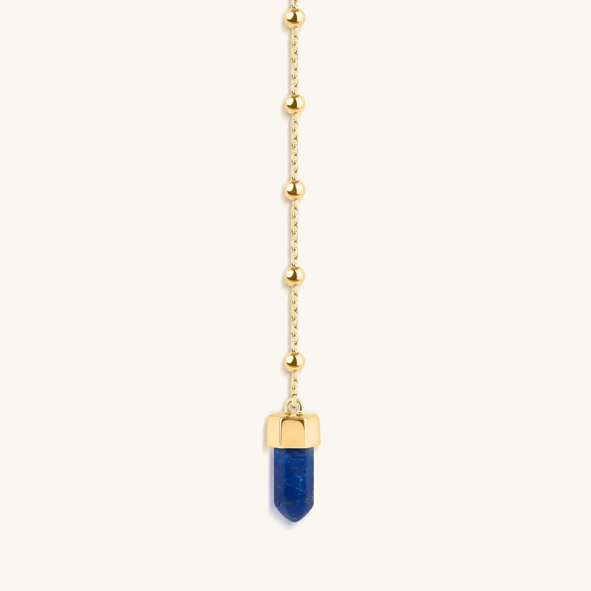 Sacred Integrity Lapis Lazuli Gold Evil Eye Necklace