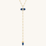 Sacred Integrity Lapis Lazuli Gold Evil Eye Necklace