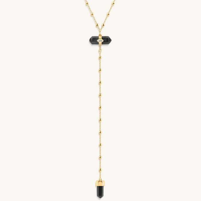 Creator of Positivity Hematite Evil Eye Necklace
