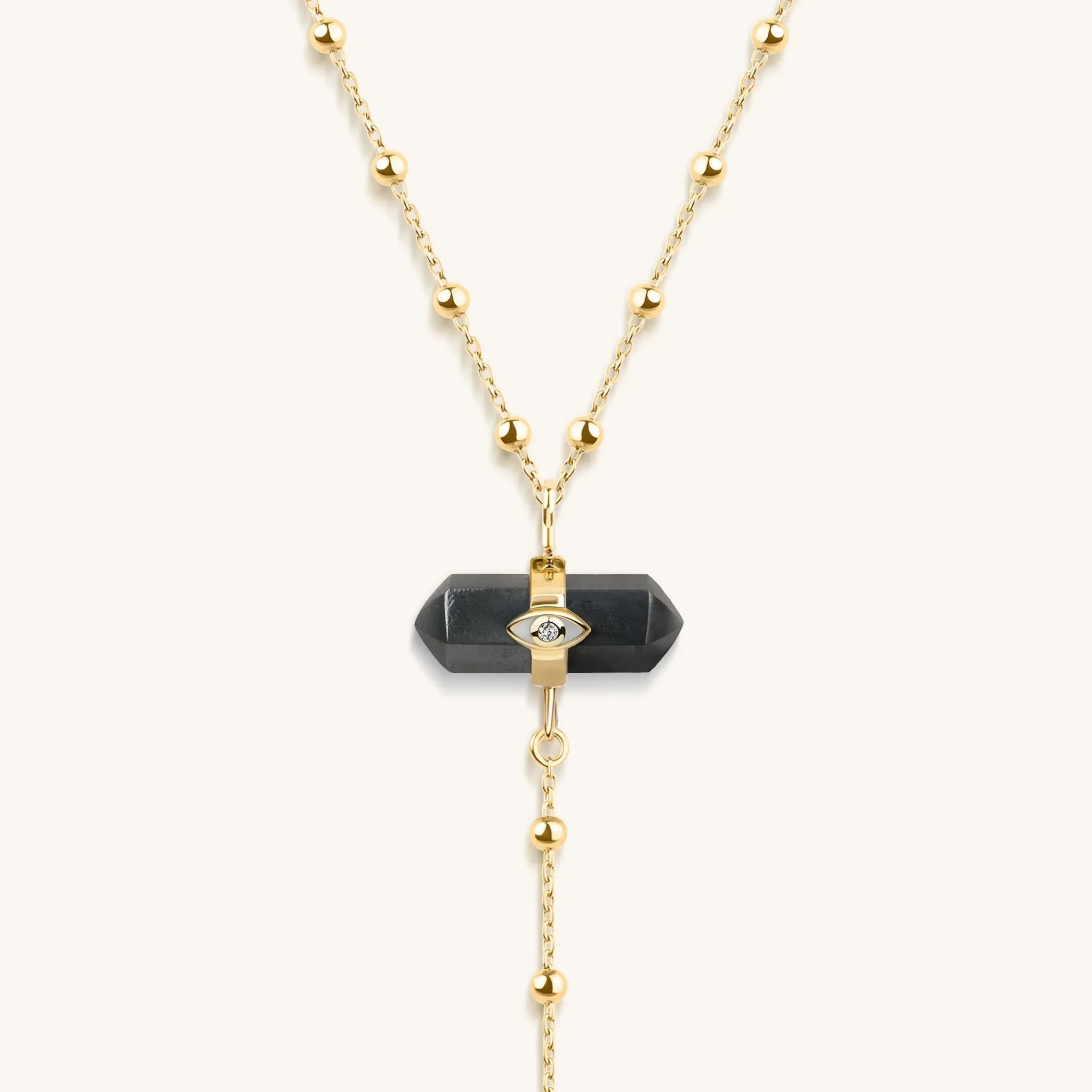 Creator of Positivity Hematite Evil Eye Necklace