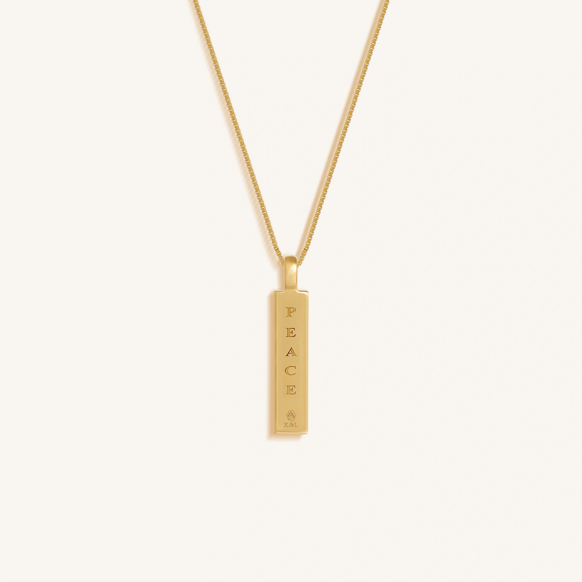 Harmonious Path Amethyst Peace Charm Gold Necklace