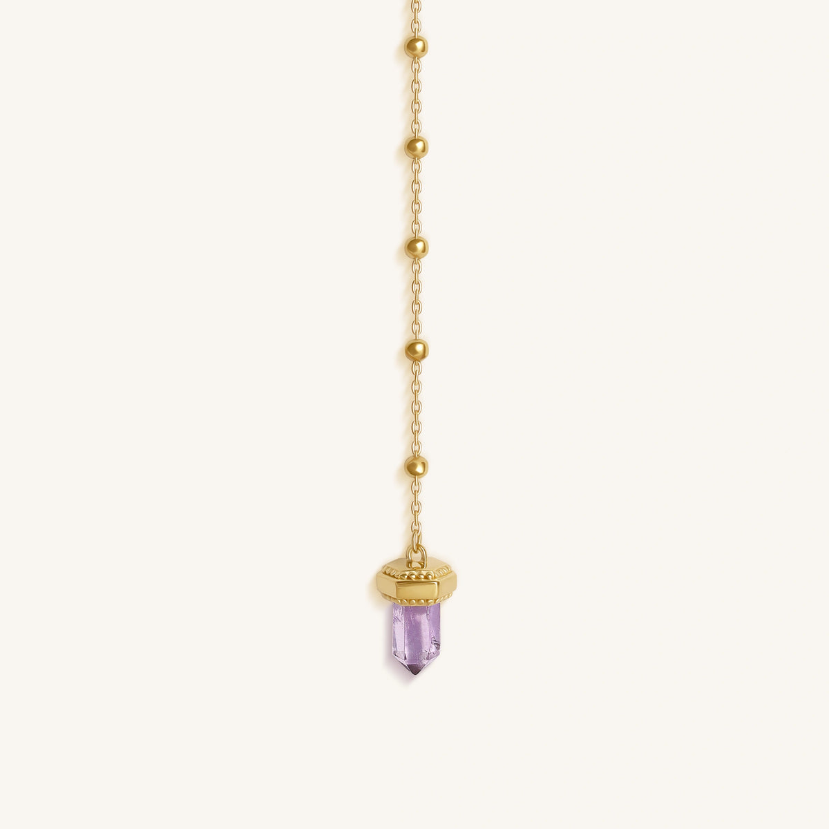 Sacred Remedy Gold Amethyst Evil Eye Necklace