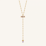 Sacred Remedy Gold Amethyst Evil Eye Necklace