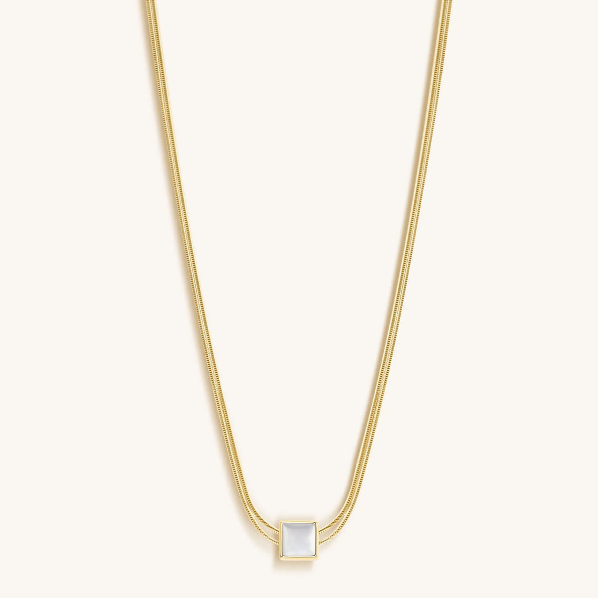 Protect & Balance Mother of Pearl Evil Eye June Birthstone Necklace