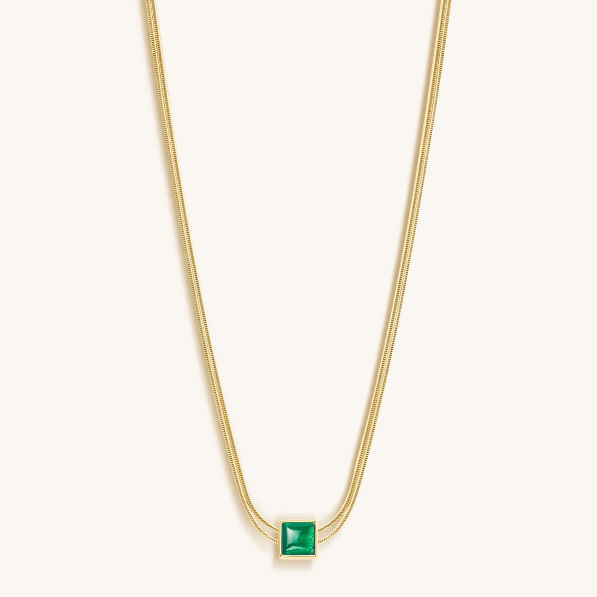 Devote & Achieve Emerald Evil Eye May Birthstone Necklace
