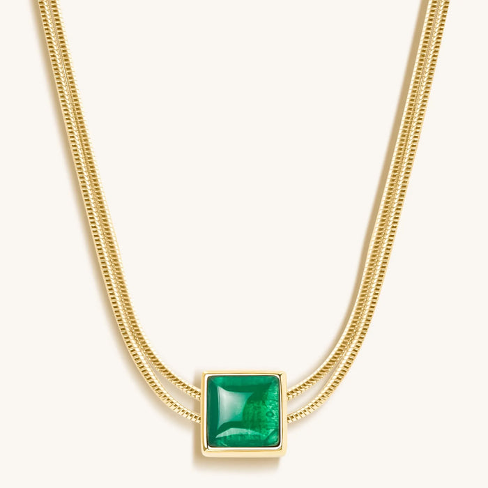 Devote & Achieve Emerald Evil Eye May Birthstone Necklace