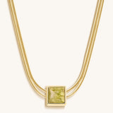 Motivate & Inspire Peridot Evil Eye August Birthstone Necklace