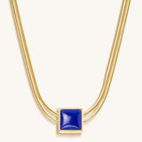 Manifest & Believe Lapis Lazuli Evil Eye September Birthstone Necklace
