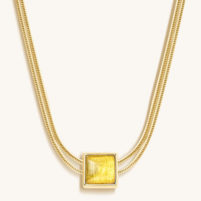 Awaken & Shine Citrine Evil Eye November Birthstone Necklace