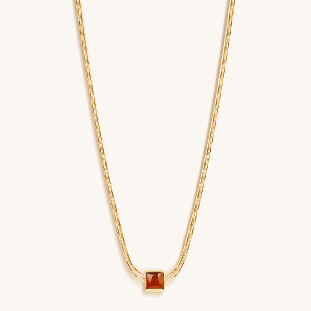 Renew & Energize Garnet Evil Eye January Birthstone Necklace
