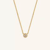Celestial Shield Moonstone June Birthstone Evil Eye Gold Necklace