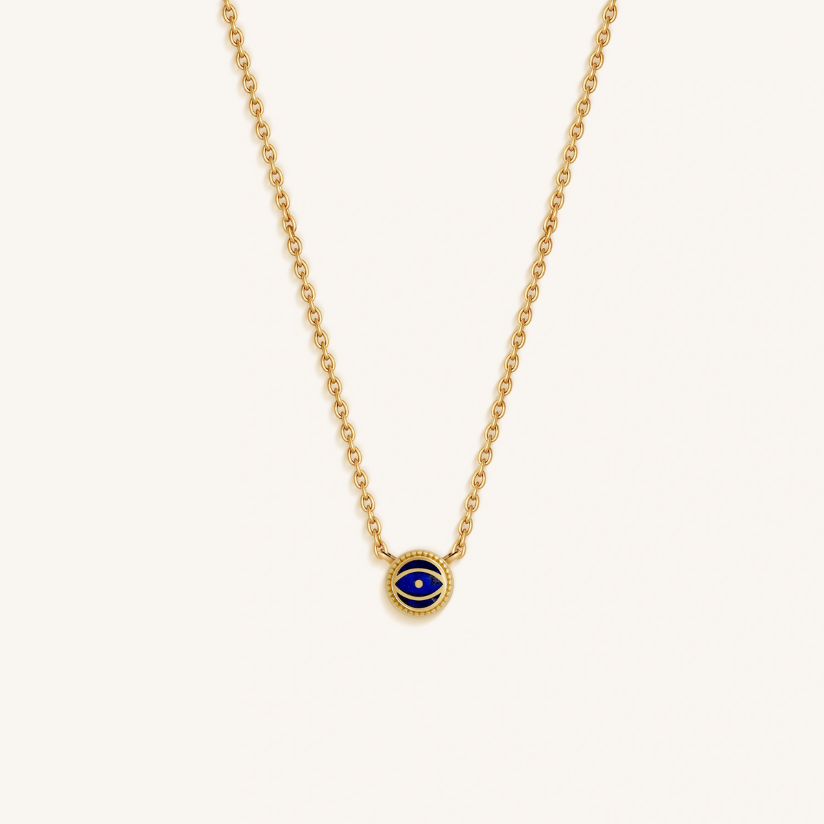 Midnight Horizon Lapis September Birthstone Gold Necklace