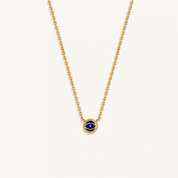 Midnight Horizon Lapis September Birthstone Gold Necklace