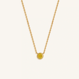 Sunbeam Radiance Citrine November Birthstone Gold Necklace