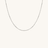 Spiritual Connection Diamond Cut Silver Necklace