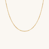Endless Link Diamond Cut Gold Necklace