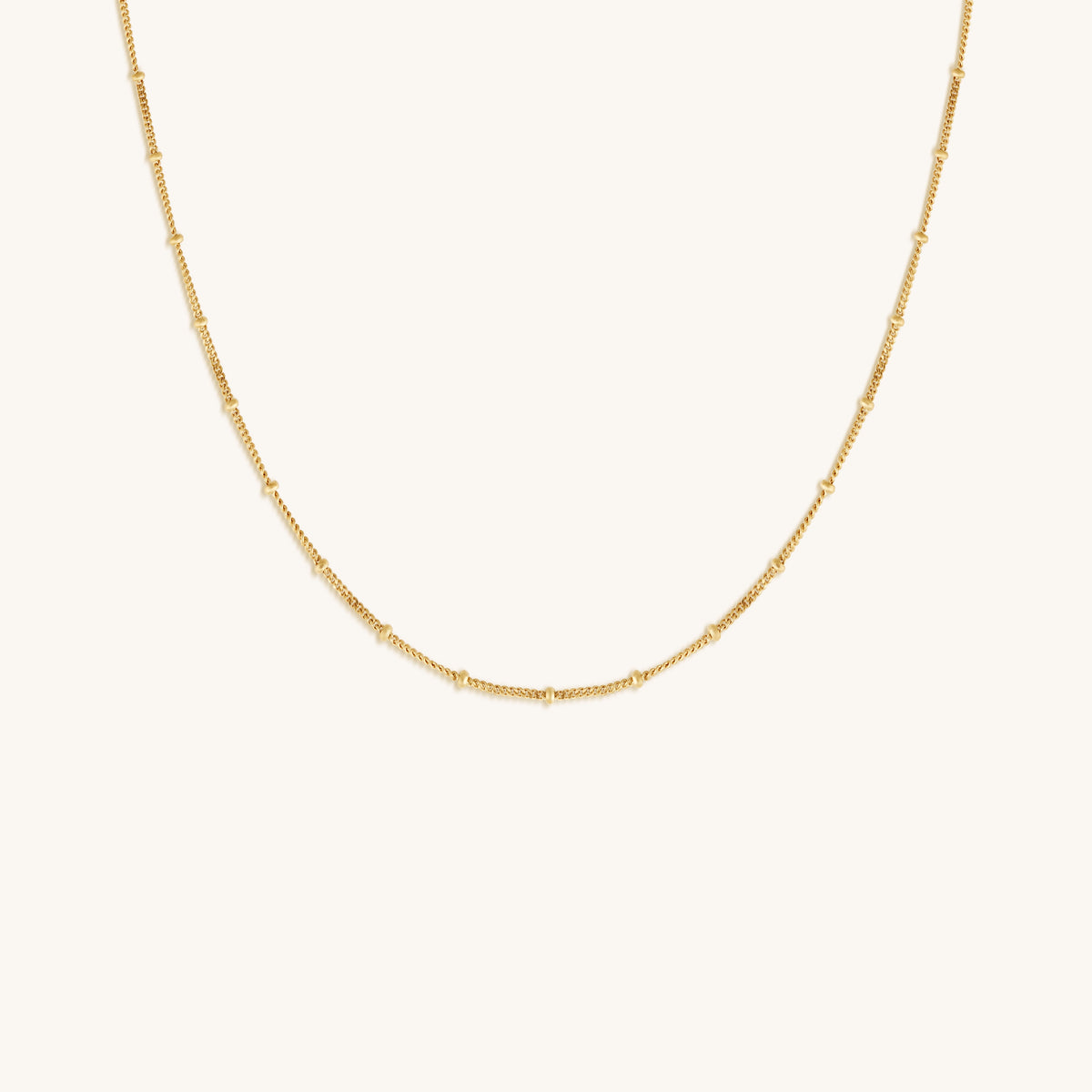 Endless Link Diamond Cut Gold Necklace
