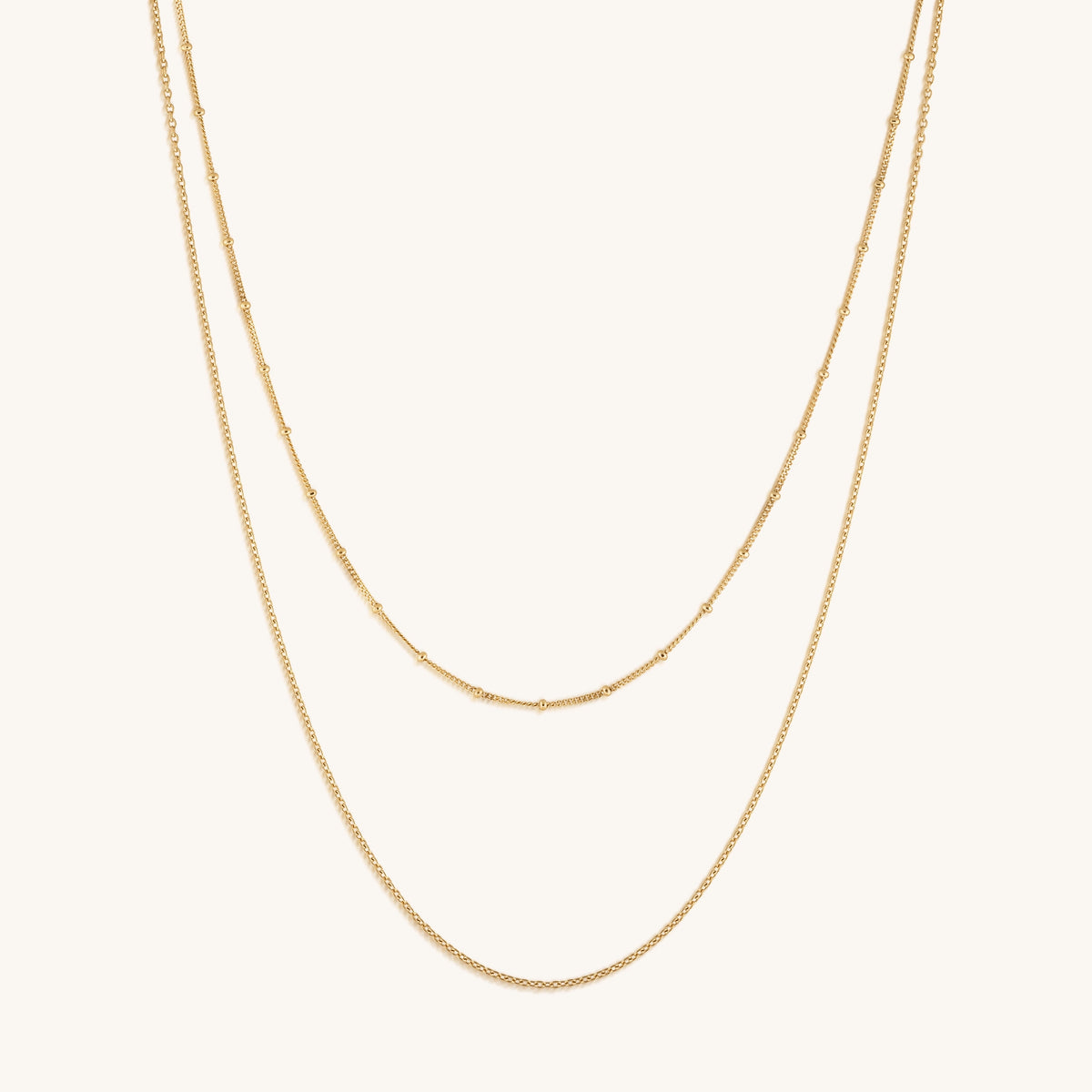 Golden Harmony - Double Chain Necklace