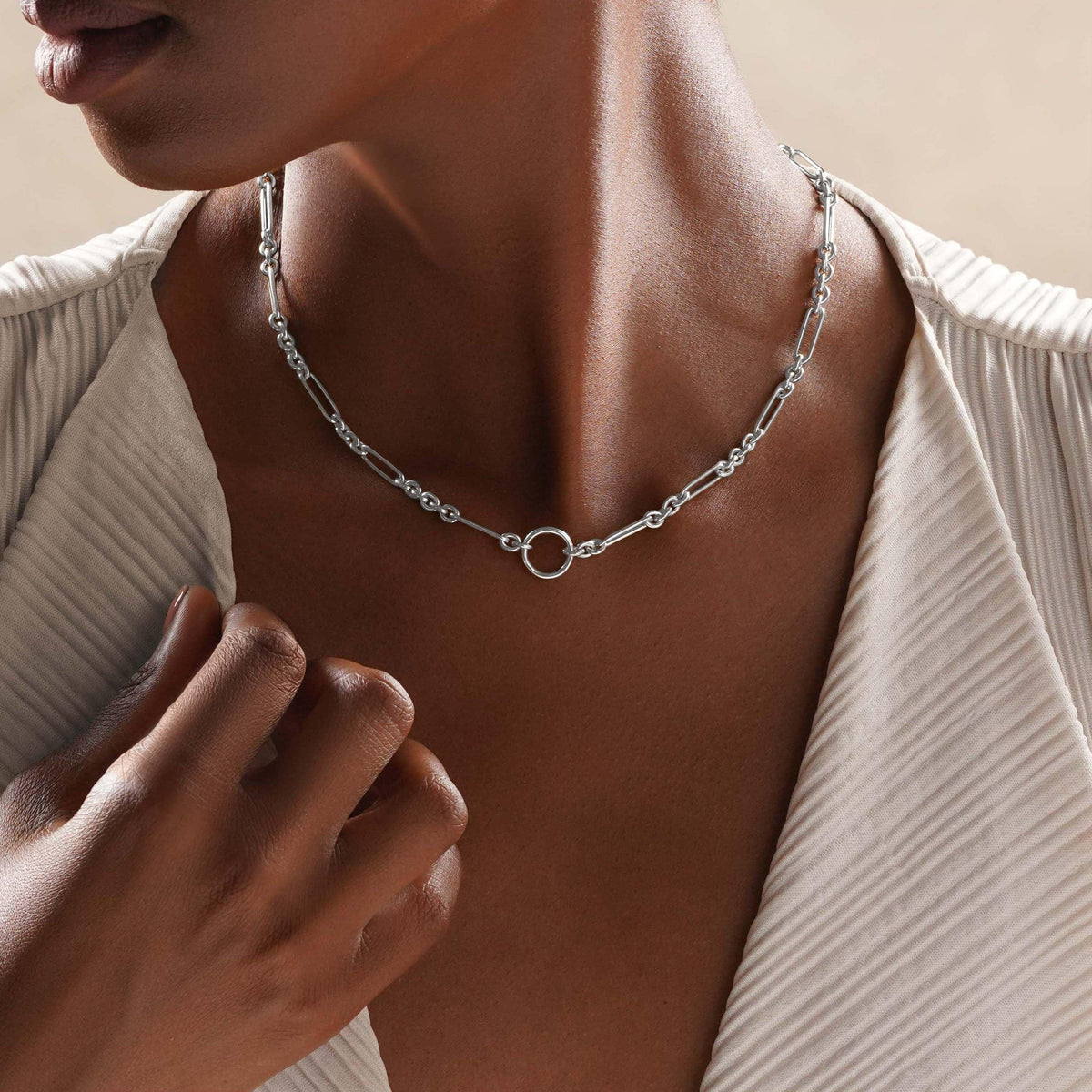 Celestial Ties Silver Necklace
