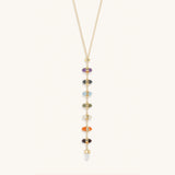Magical Drops Multi-Stone Chakra Lariat Necklace