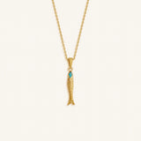 Prosperity Flow Turquoise Fish Necklace