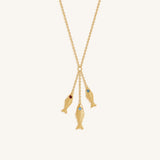 Opulent Spirit Fish Multi-Stone Necklace