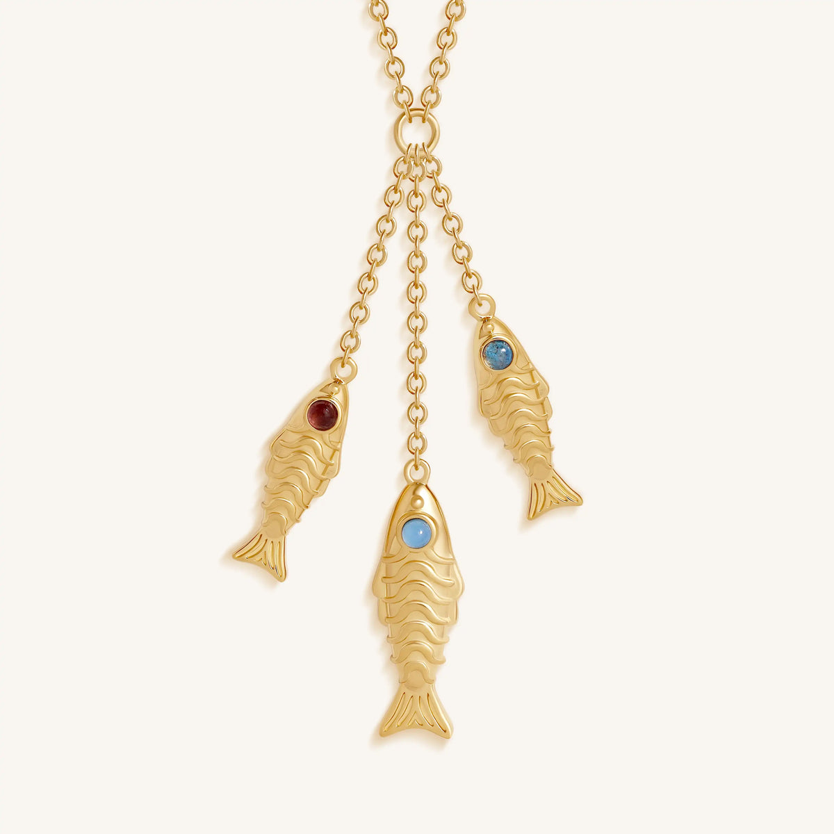 Opulent Spirit Fish Multi-Stone Necklace