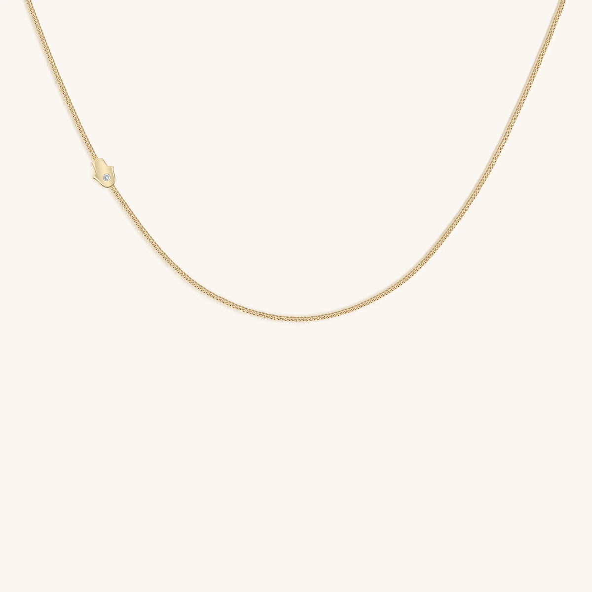 Protected Being 14K Gold Hamsa Hand Necklace