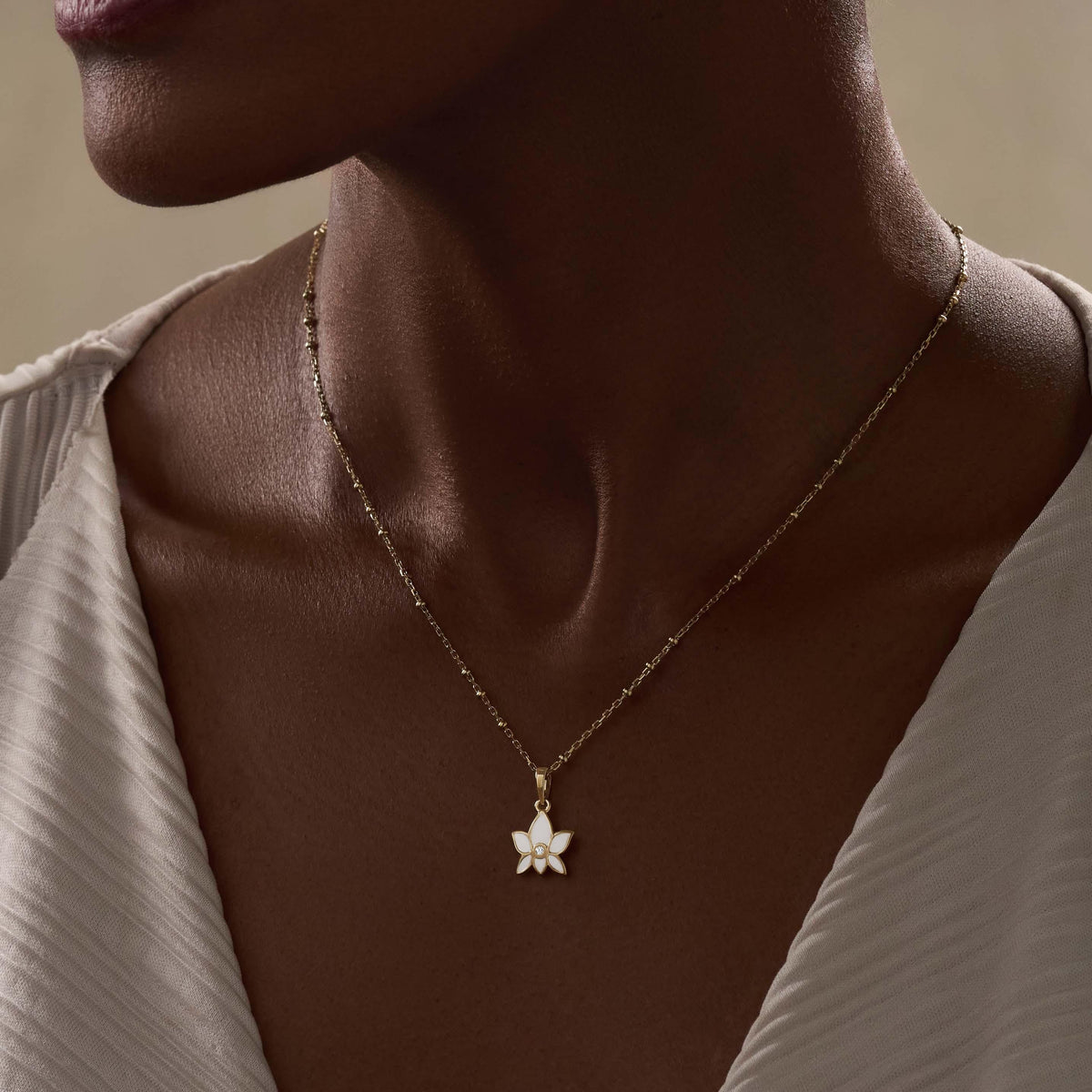 Life Bringer - 14K Gold Lotus Necklace