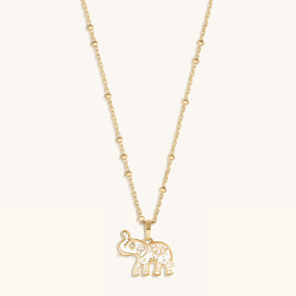 Ancient Wisdom - 14K Gold Elephant Necklace