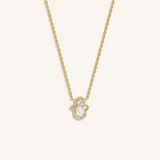 Guardian’s Grace 14K Gold Diamond Hamsa Necklace